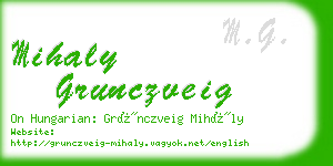 mihaly grunczveig business card